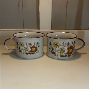 Vgt Lunch Mates spring Cultura collection soup/coffee mugs. Japan 70’s.